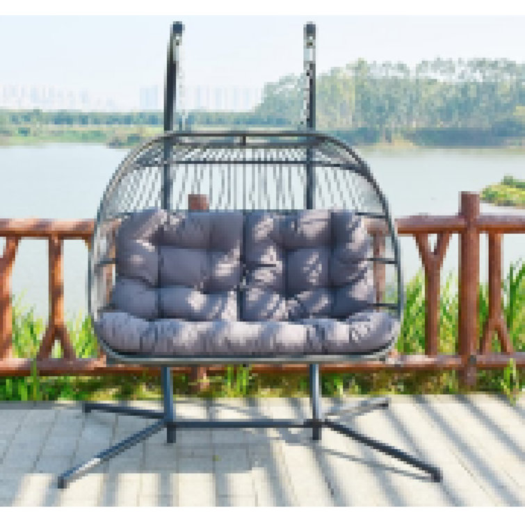 Dakota Fields Cardier Double Swing Chair with Stand Wayfair